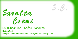 sarolta csemi business card